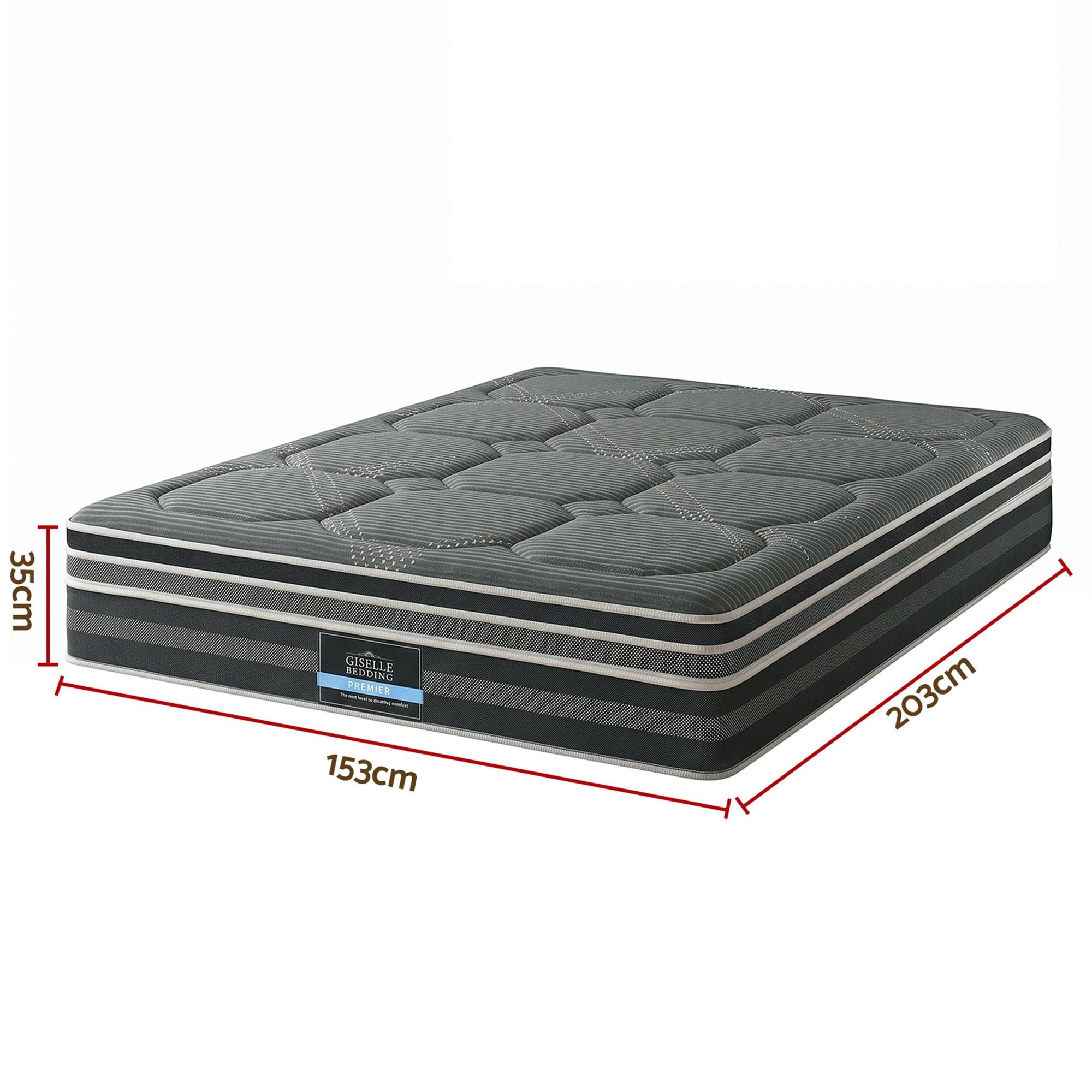 Giselle Mattress 35cm Hybrid Pocket Spring Euro Top Queen