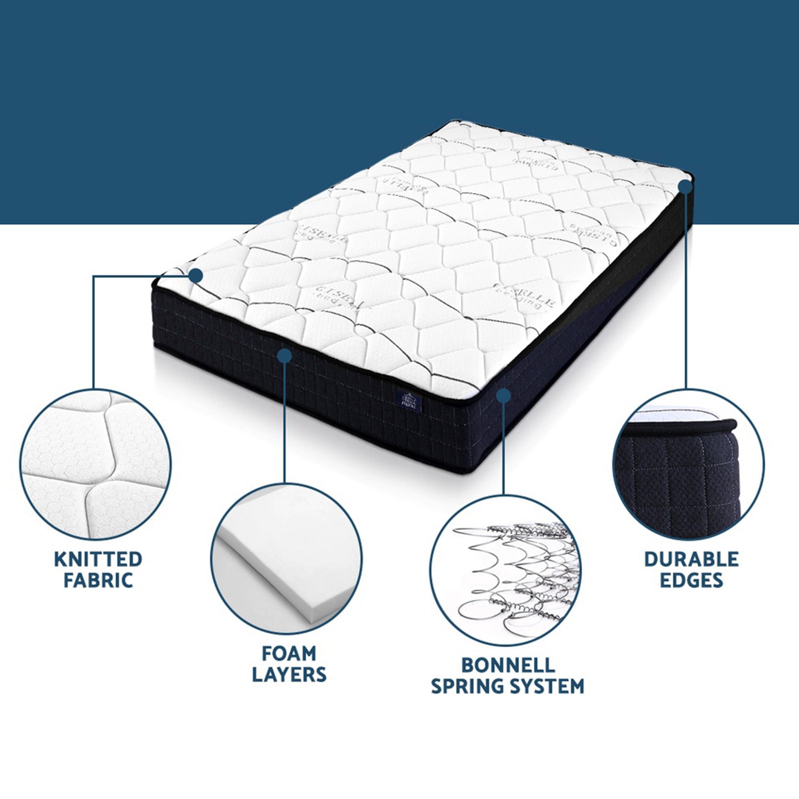 Giselle Bedding 16cm Mattress Medium Firm King Single