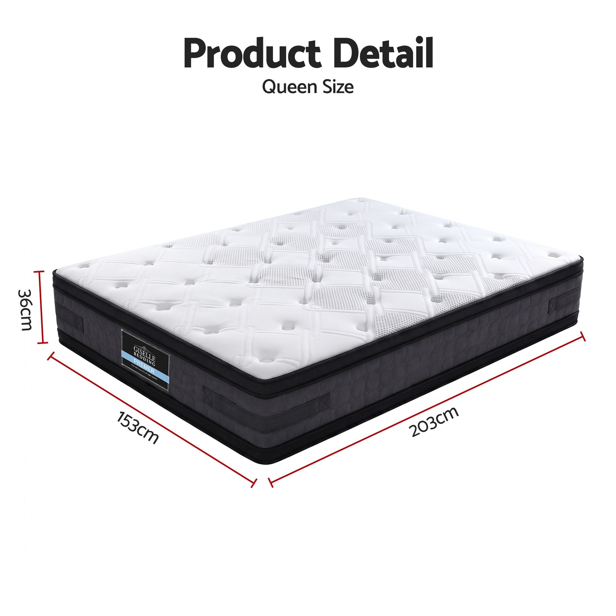Giselle Bedding 36cm Mattress Cool Gel Memory Foam Queen