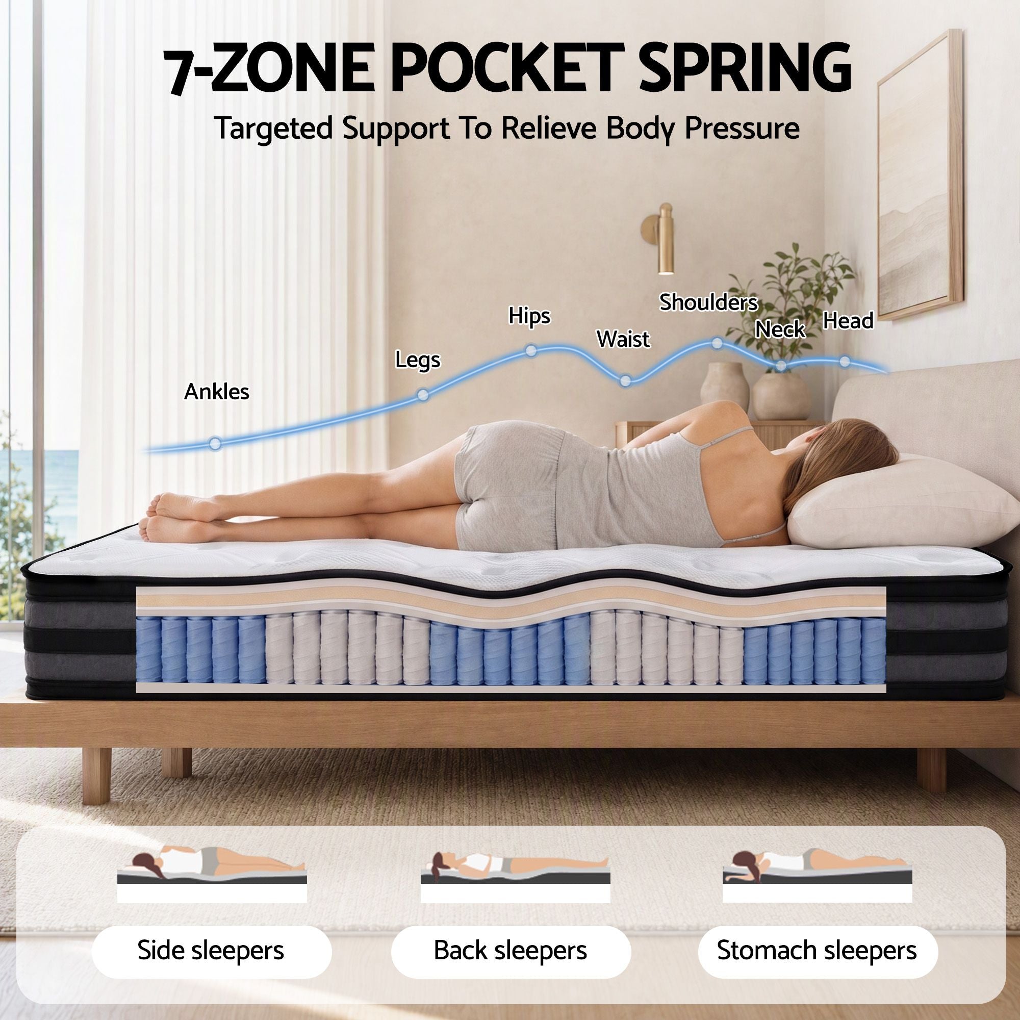 Giselle Bedding 36cm Mattress Cool Gel Memory Foam Queen