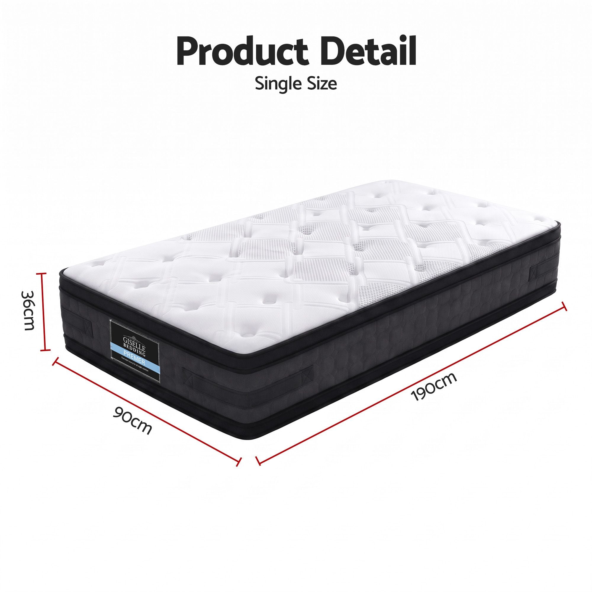 Giselle Bedding 36cm Mattress Cool Gel Memory Foam Single