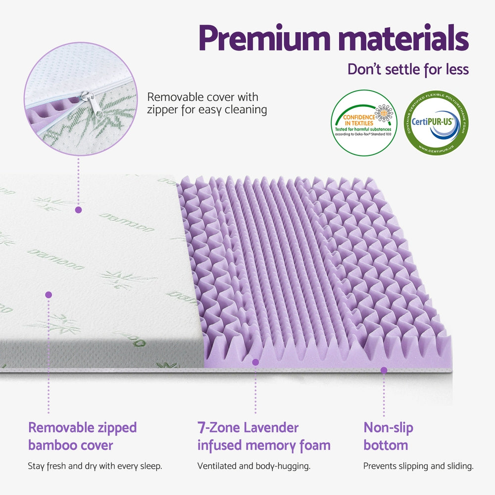 Giselle Bedding 8cm Memory Foam Mattress Topper Free Delivery