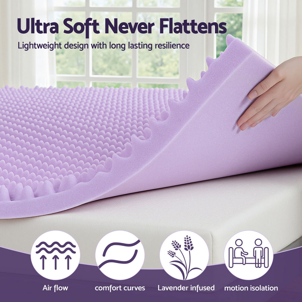 Giselle Bedding 5cm Memory Foam Mattress Topper Free Delivery