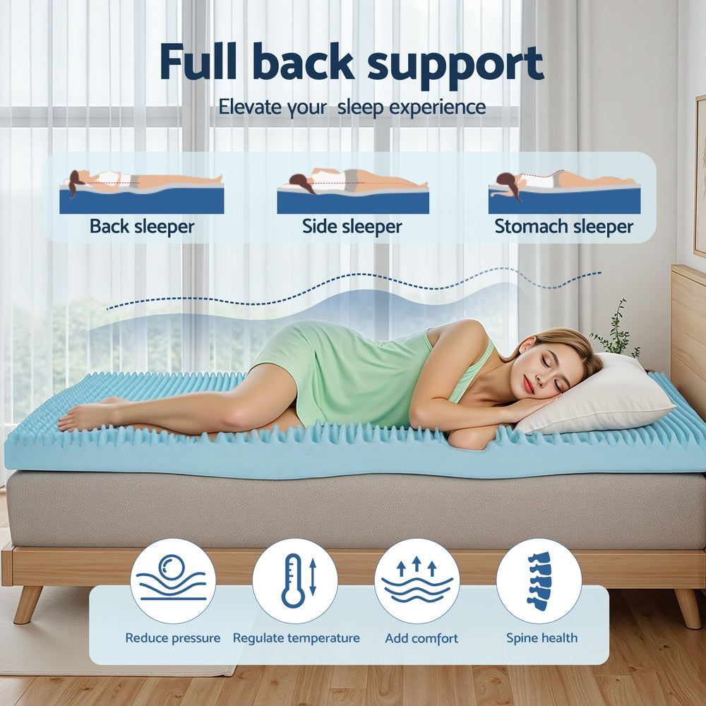 Giselle Bedding 8cm Memory Foam Mattress Topper Free Delivery