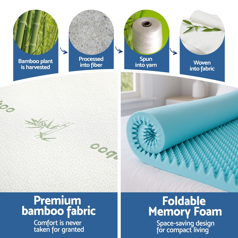 Giselle Bedding 8cm Memory Foam Mattress Topper Free Delivery