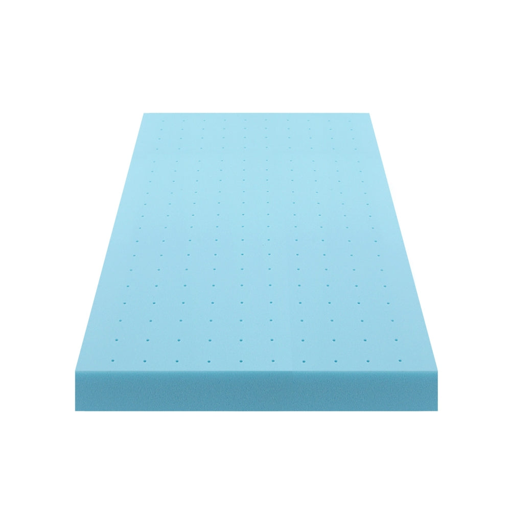 Giselle 12cm Memory Foam Mattress Topper Ventilated Cool Gel Bamboo Cover King Single