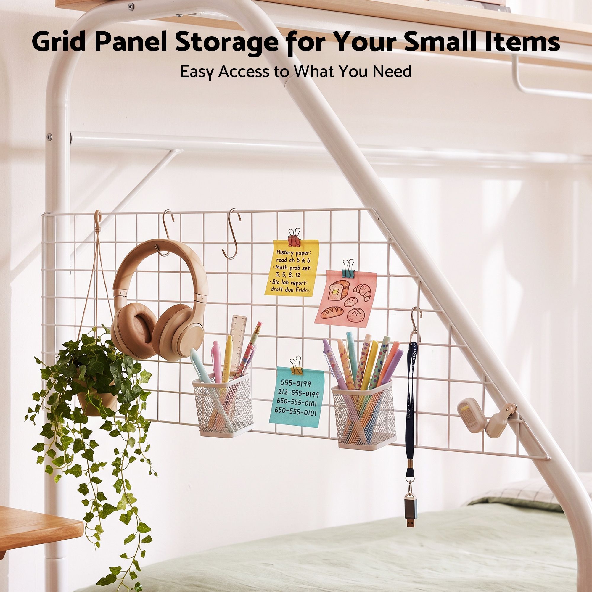 Artiss Single House Bed Frame Metal Canopy Bed Storage Shelf for Kids White