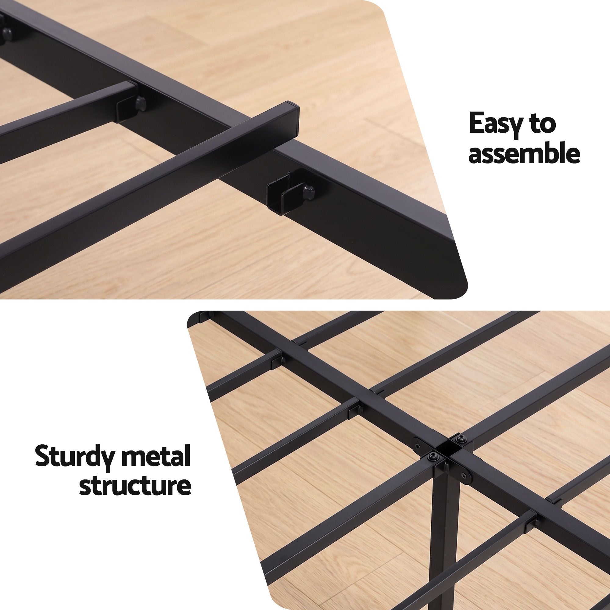Artiss Bed Frame Queen Size with Charging Station WAVE