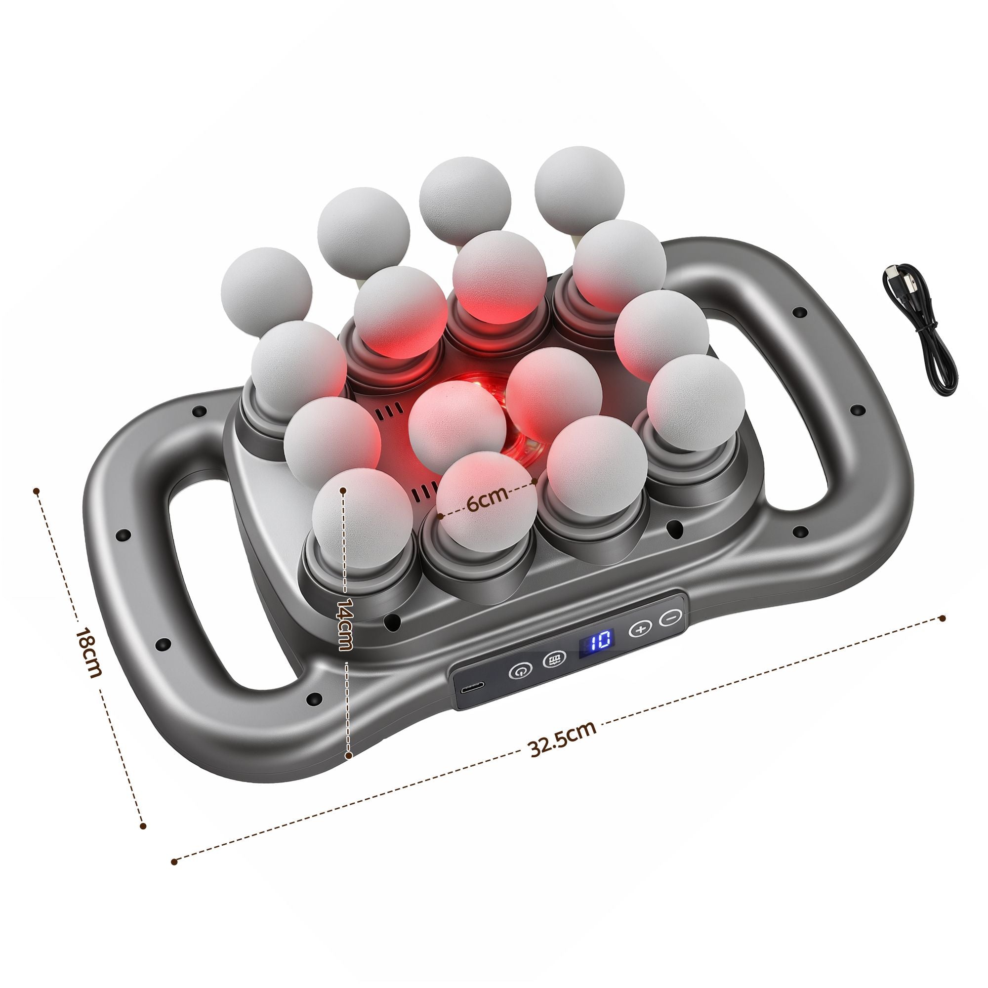 Everfit Deep Tissue Massager 16 Heads with 20 Intensities Deep Percussion