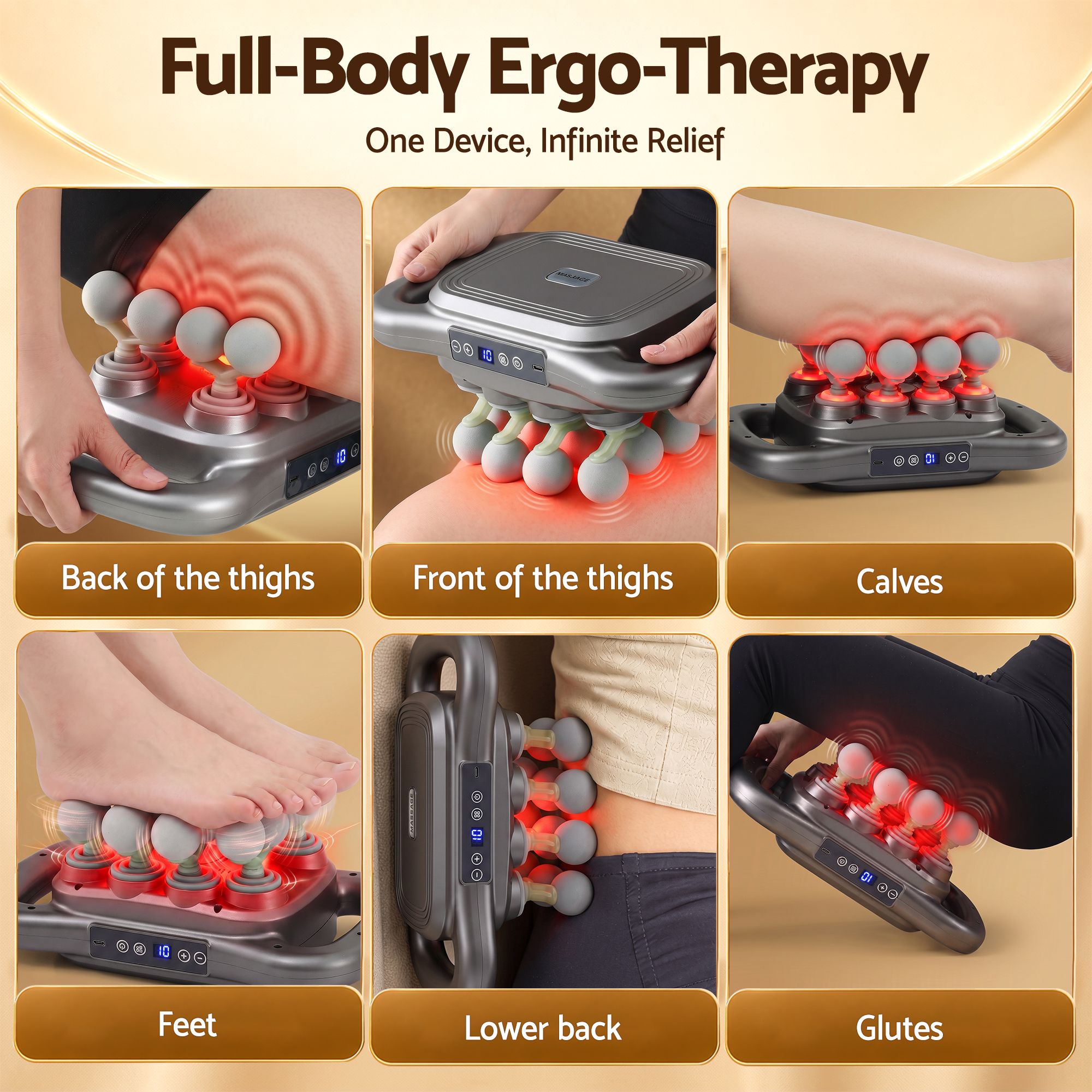 Everfit Deep Tissue Massager 16 Heads with 20 Intensities Deep Percussion