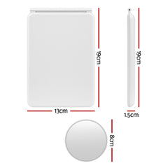 Embellir Portable Travel Makeup Mirror Rechargeable Makeup Mirror with Lights 10x Magnifier White