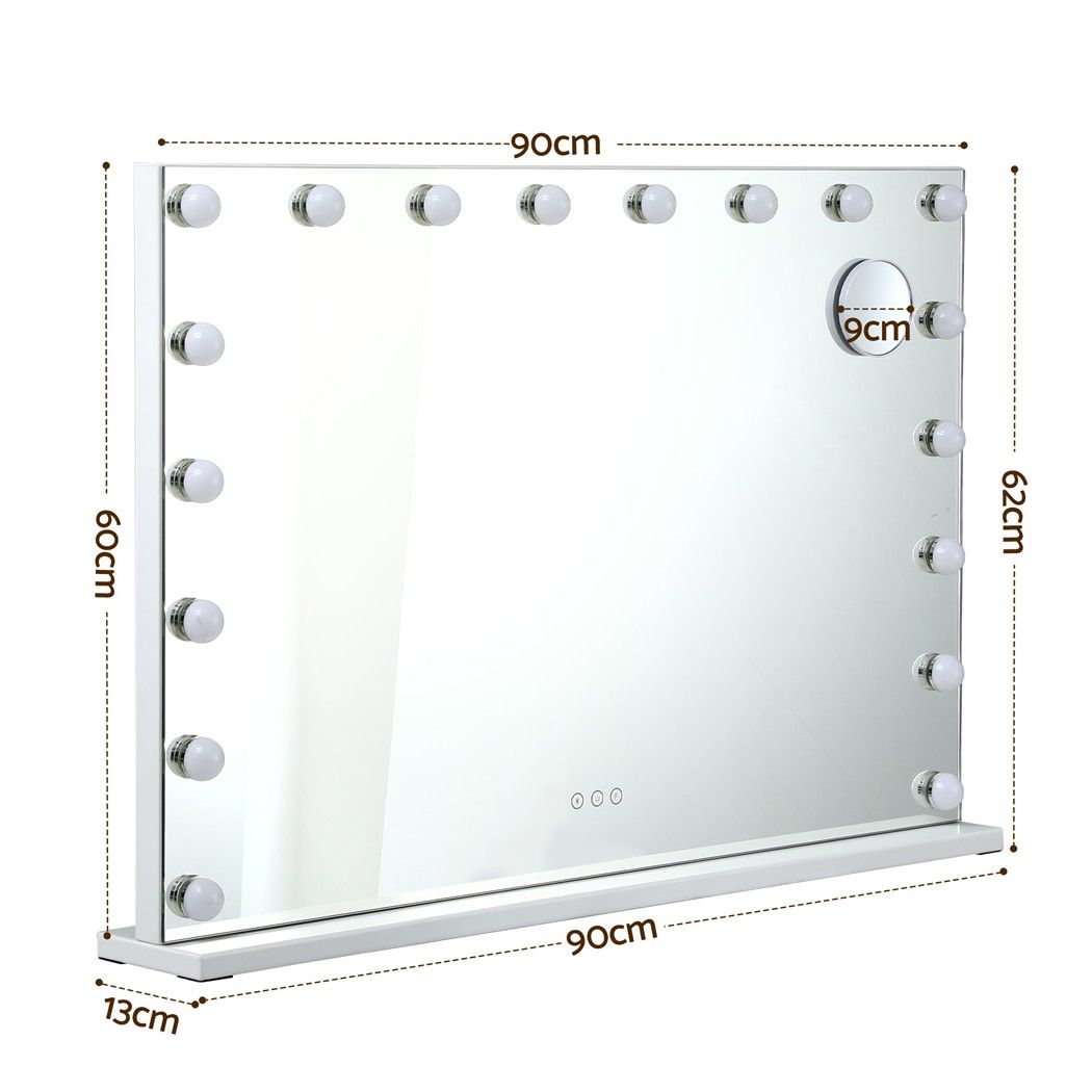 Embellir 90x60cm Makeup Mirror Large Hollywood Vanity Mirror with 18 Dimmable