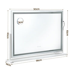 Embellir 90x60cm Makeup Mirror 360 degree Rotatable Vanity Mirror 10x magnifing
