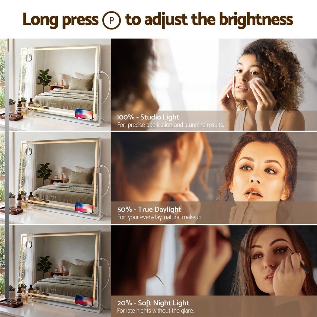 Embellir 90x60cm Makeup Mirror 360 degree Rotatable Vanity Mirror 10x magnifing