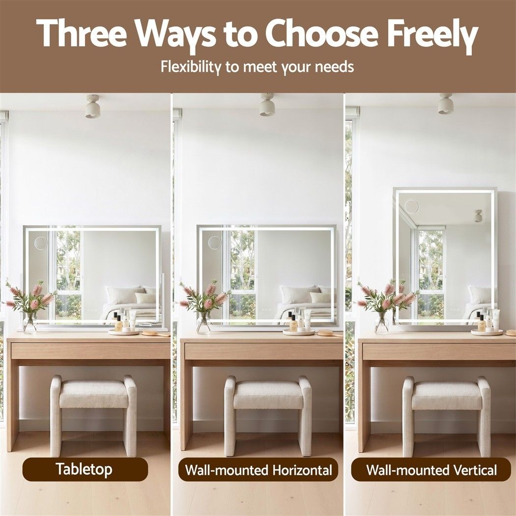 Embellir 90x60cm Makeup Mirror 360 degree Rotatable Vanity Mirror 10x magnifing