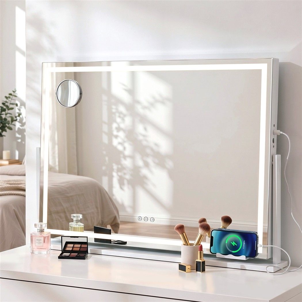 Embellir 90x60cm Makeup Mirror 360 degree Rotatable Vanity Mirror 10x magnifing