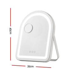 Embellir Makeup Mirror 35x45cm Dressing Vanity LED Stripe Light with 5x Magnification Rotation White Arch