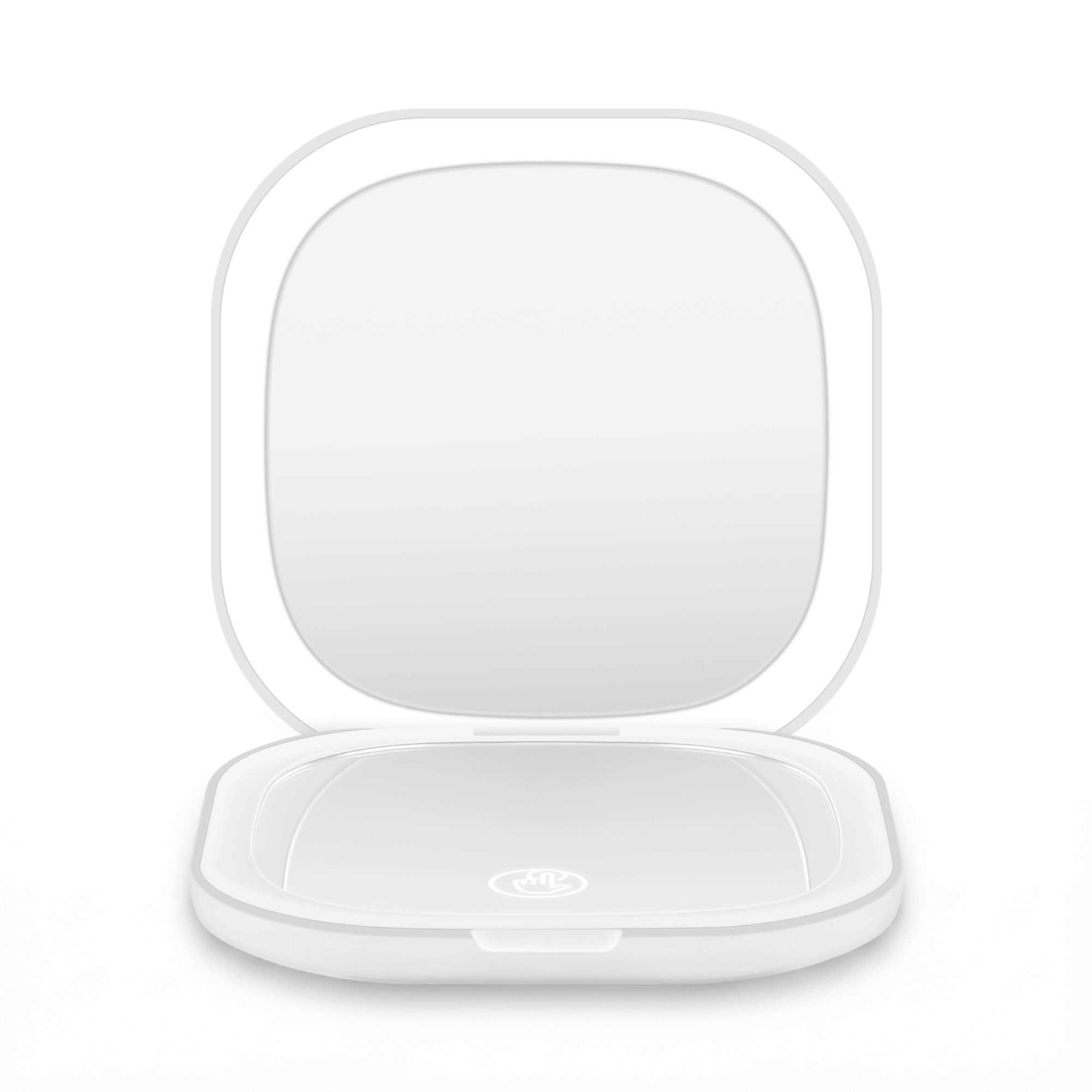 Embellir LED Compact Mirror Lighted Travel Makeup Mirror Pocket-Sized 1x 10x Magnification Square White - Free Delivery