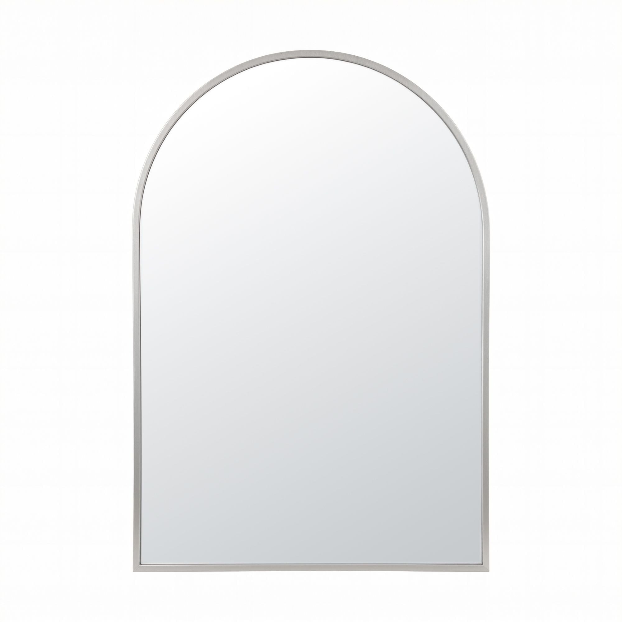 Embellir Arch Wall Mirror, Decorative Silver Frame Mirrors, 61x41cm Bathroom