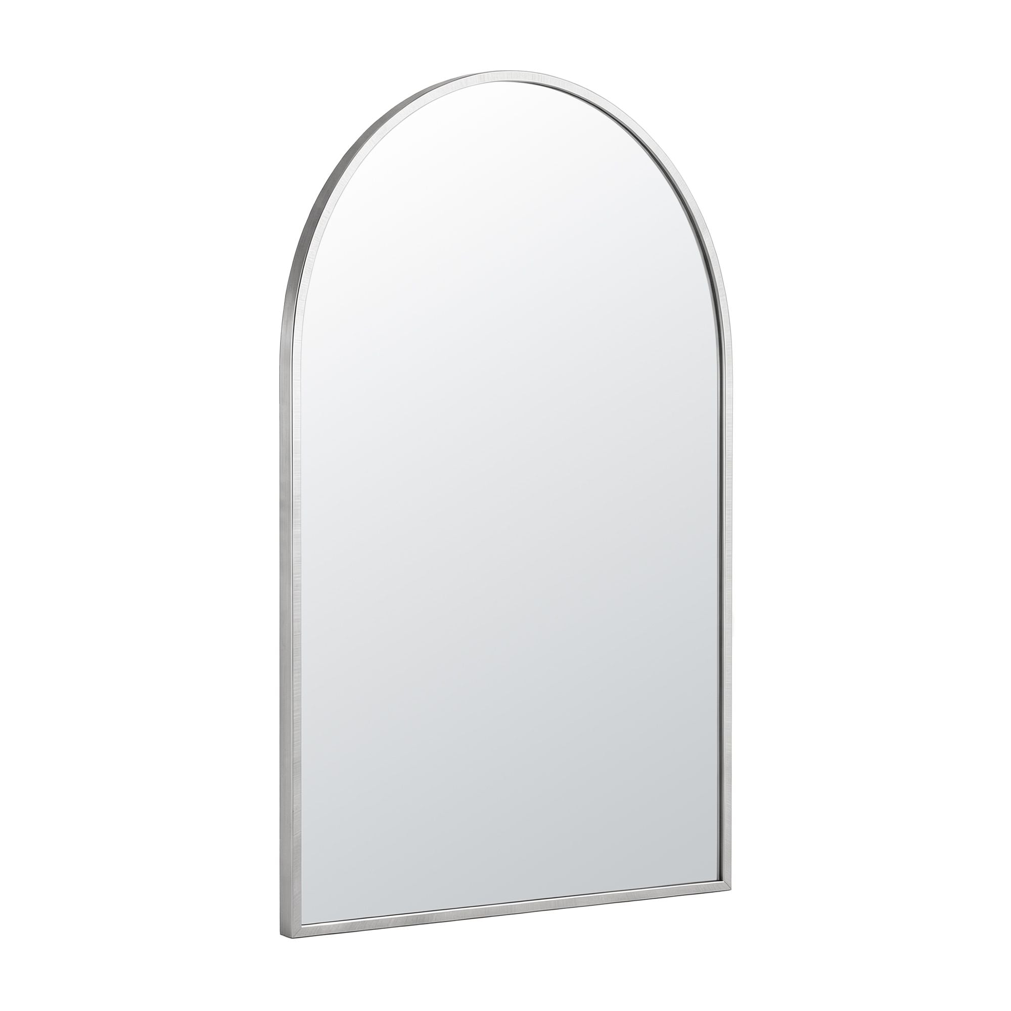 Embellir Arch Wall Mirror, Decorative Silver Frame Mirrors, 61x41cm Bathroom