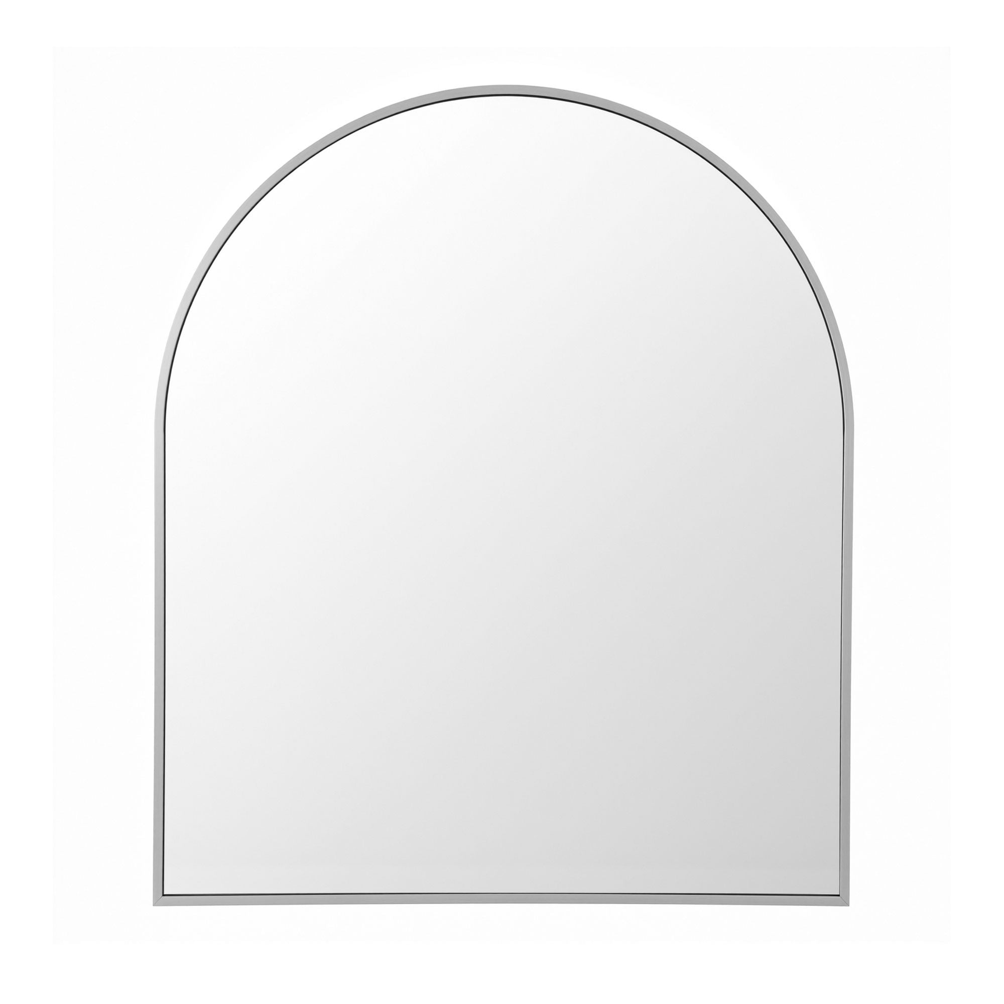 Embellir Arch Wall Mirror, Decorative Silver Frame Mirrors, 86x81cm Bathroom