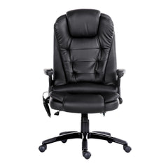 Artiss 8 Point Massage Office Chair Heated Seat Recliner PU Black