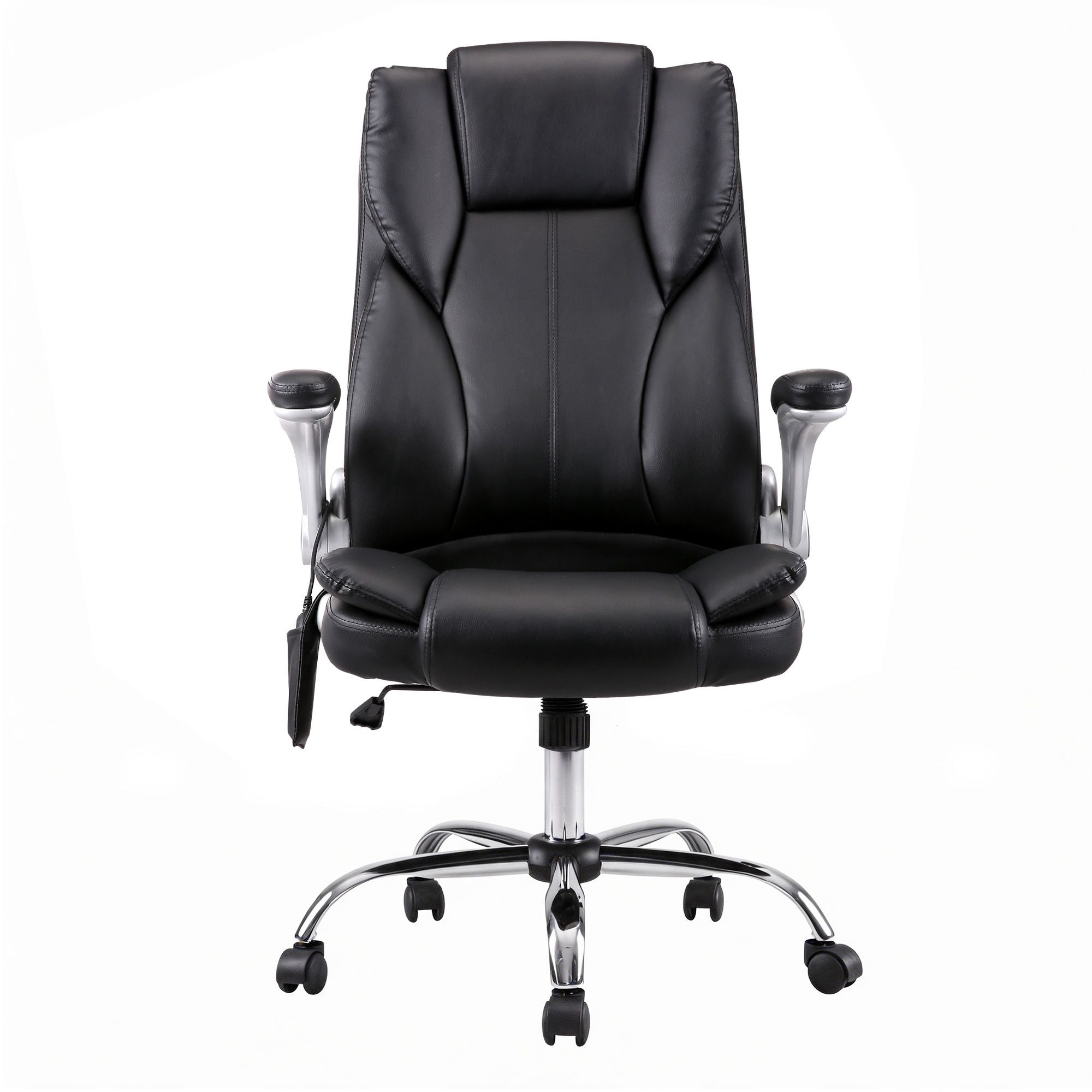 Artiss 8 Point Massage Office Chair PU Leather Black