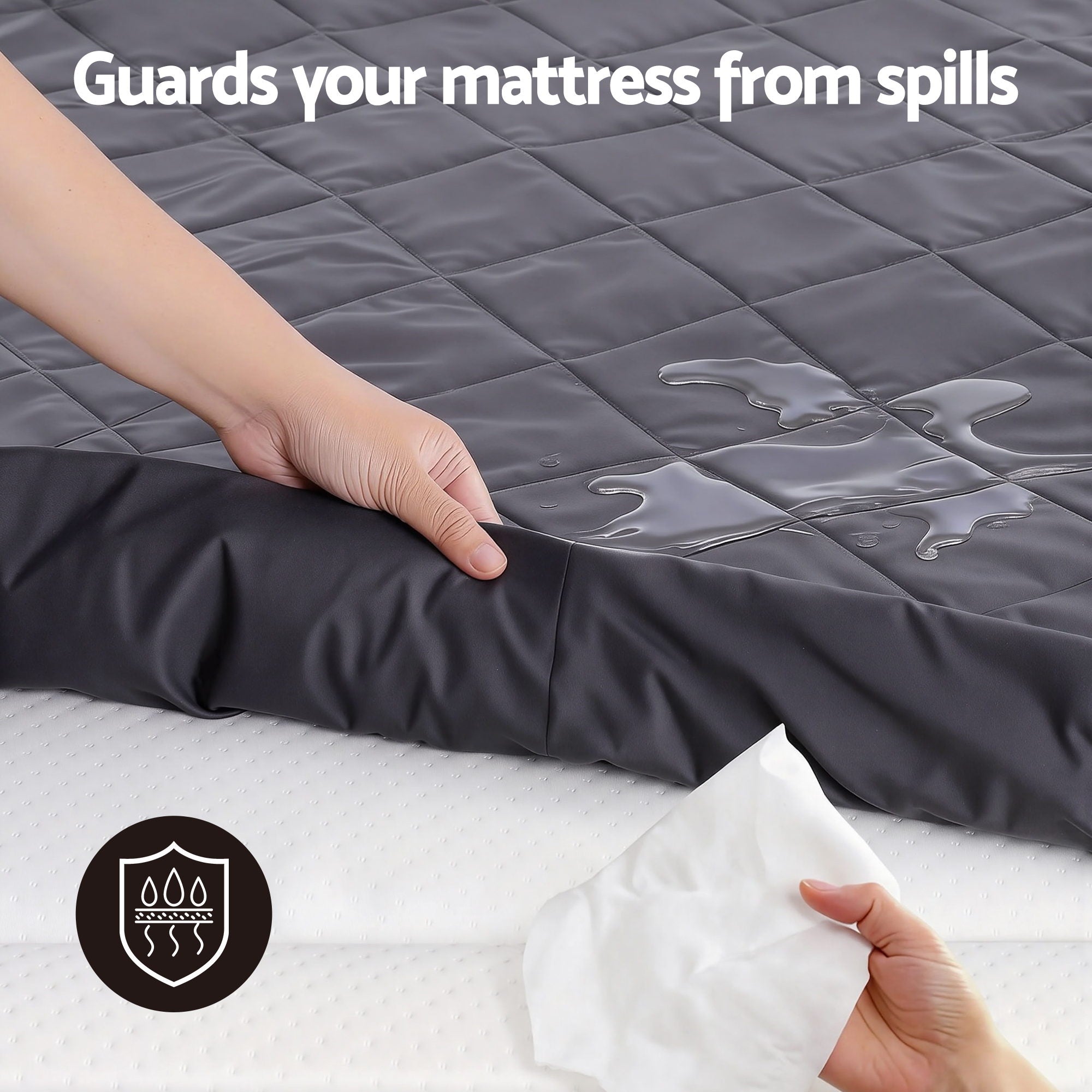 Giselle Bedding Water-Resistant Mattress Protector Microfiber 35cm Free