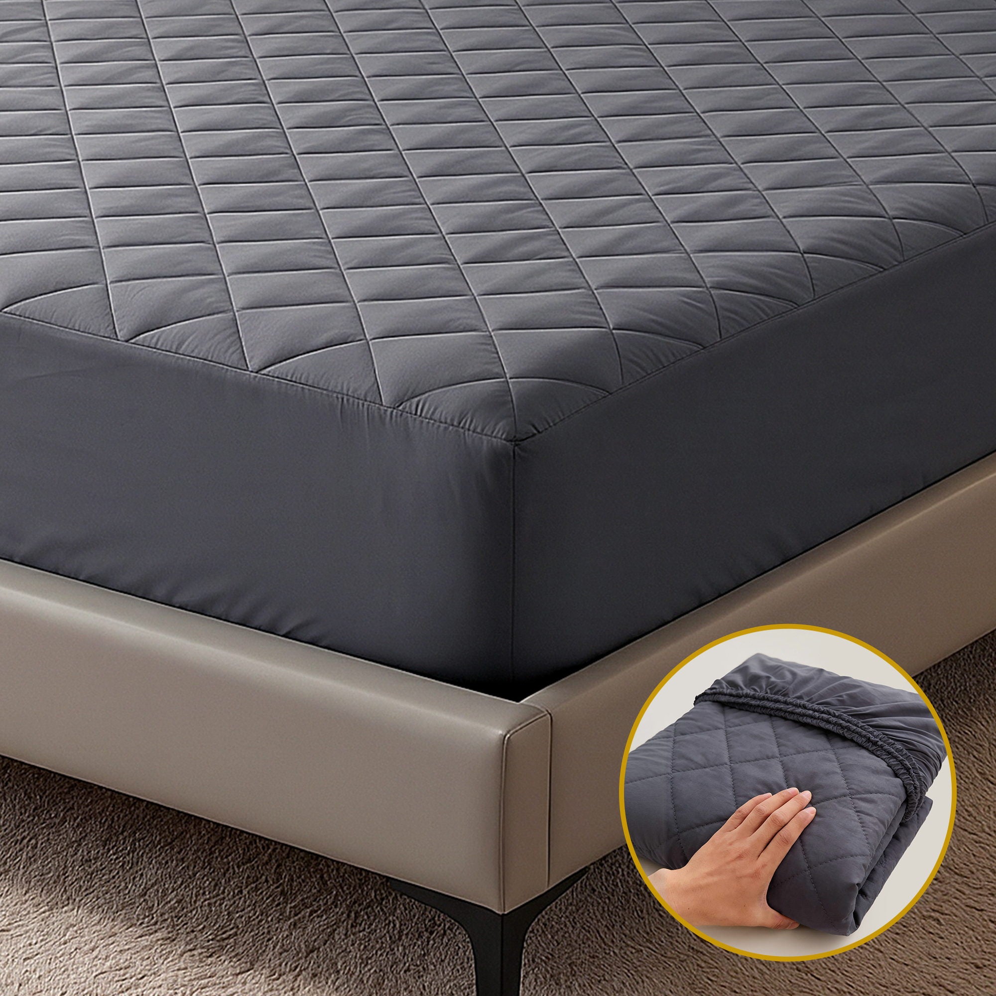 Giselle Bedding Water-Resistant Mattress Protector Microfiber 35cm Free