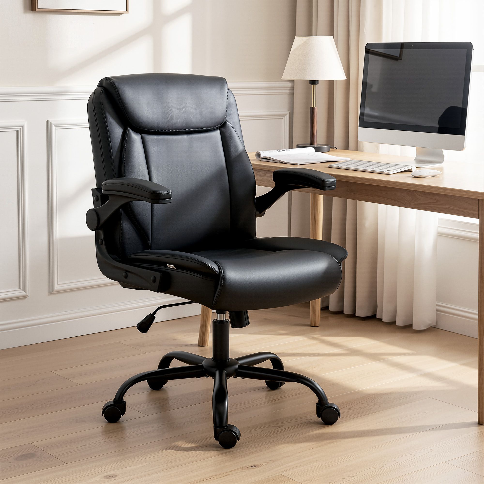 Artiss Executive Office Chair Mid Back Black