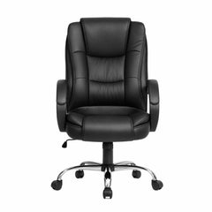 Artiss Executive Office Chair Leather Tilt Black
