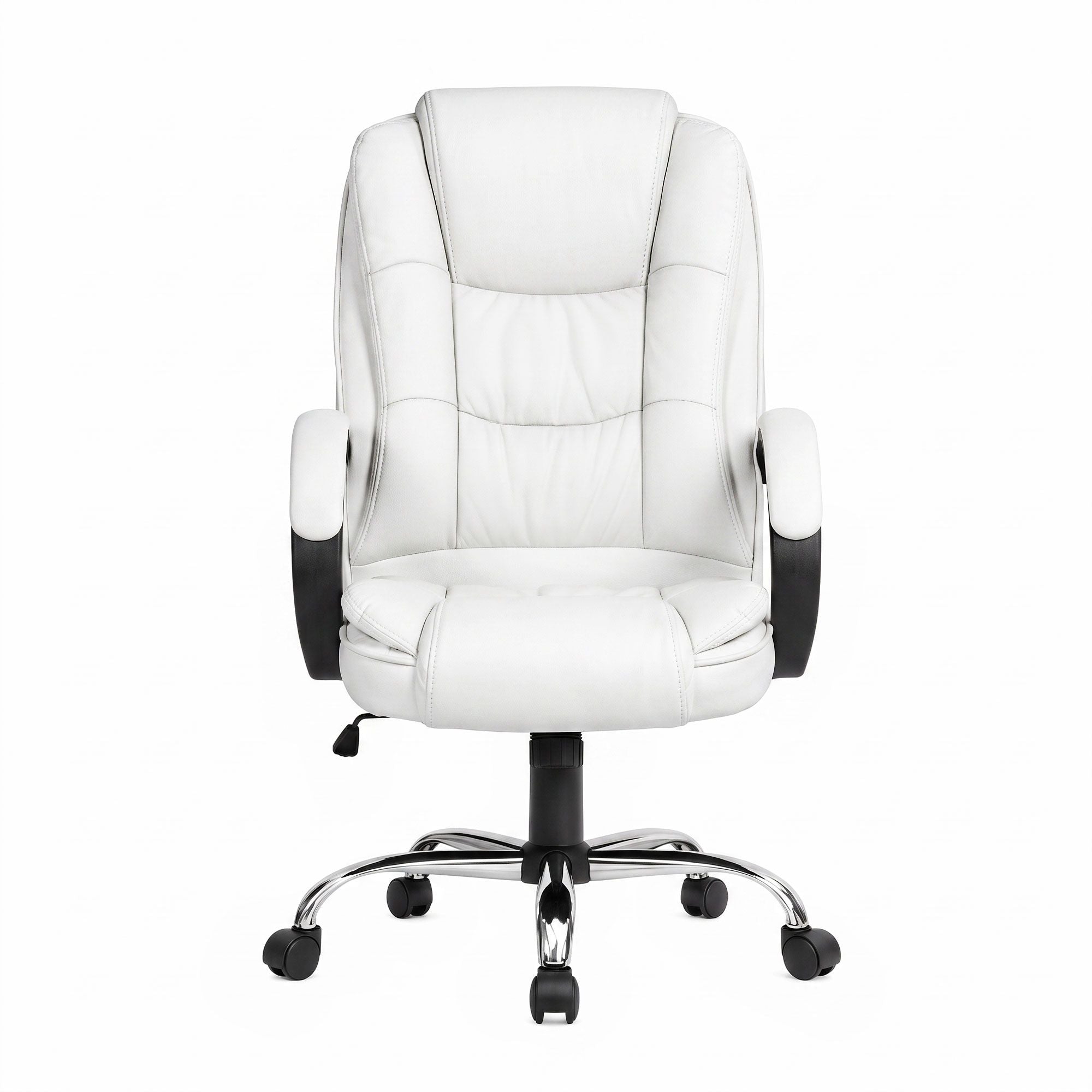 Artiss Executive Office Chair Leather Tilt White