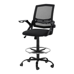 Artiss Office Chair Drafting Stool Mesh Chairs Black