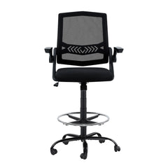 Artiss Office Chair Drafting Stool Mesh Chairs Black
