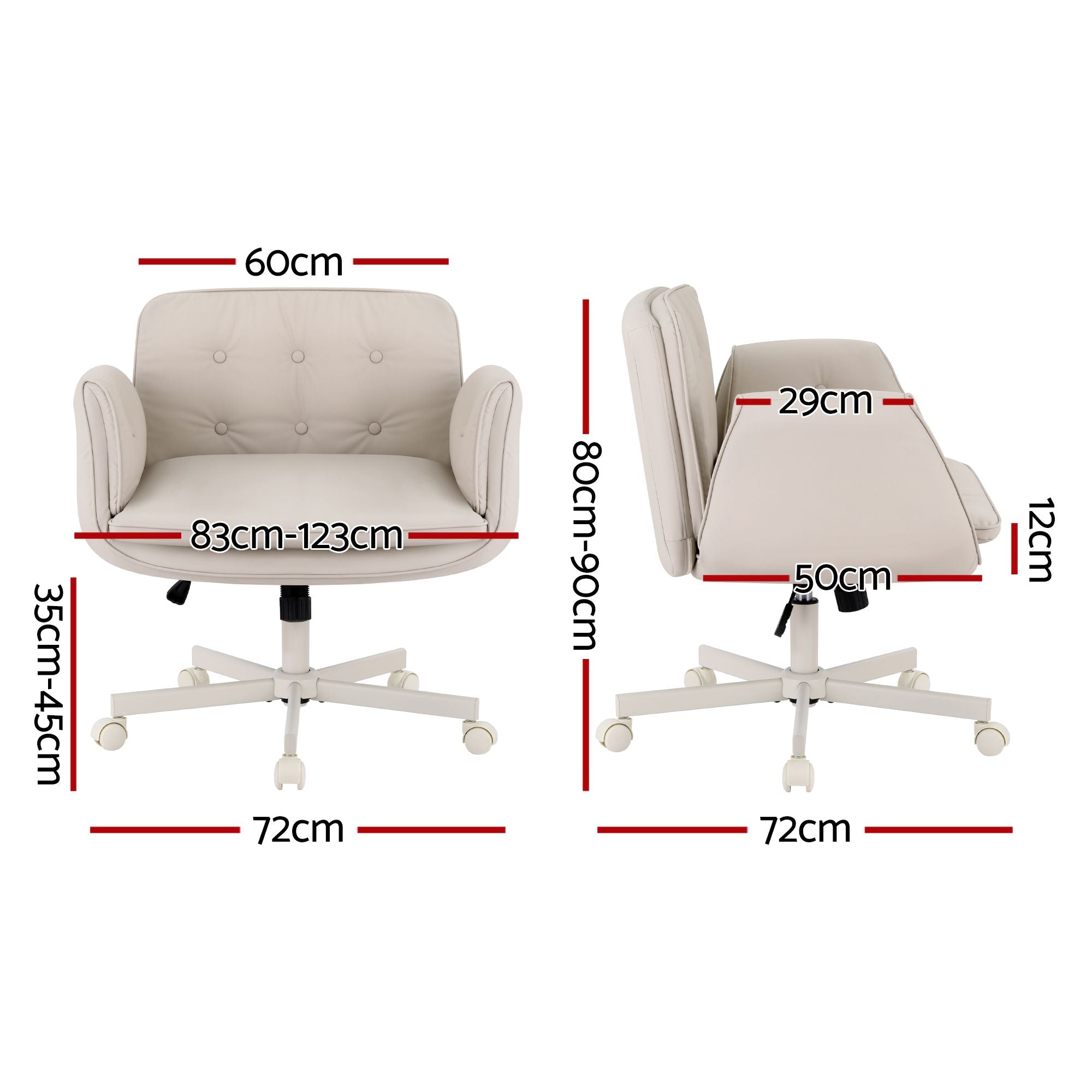 Artiss Criss Cross Chair with Wheels & Adjustable Armrests, Ergonomic Cross