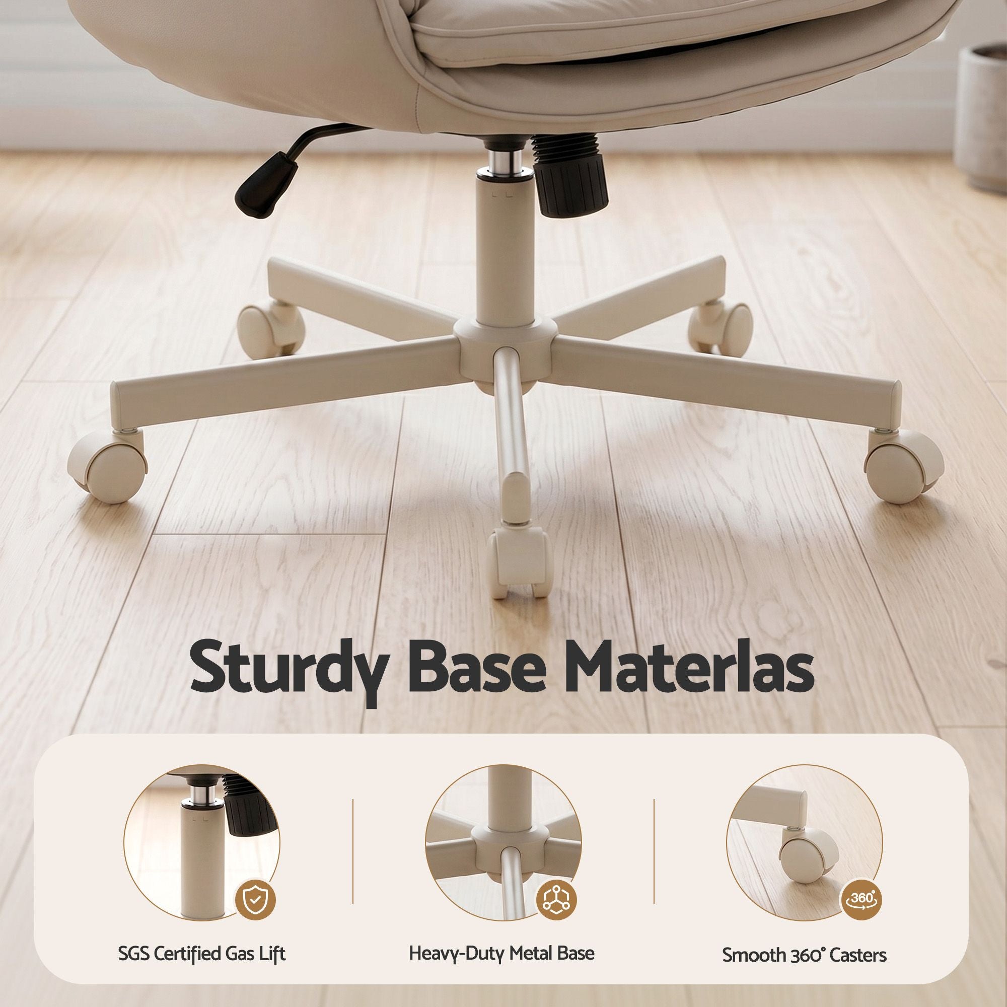 Artiss Criss Cross Chair with Wheels & Adjustable Armrests, Ergonomic Cross