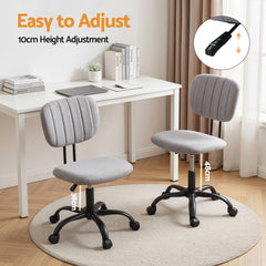 Artiss Armless Office Chair with Wheels, Ergonomic 360° Swivel Home Office Desk