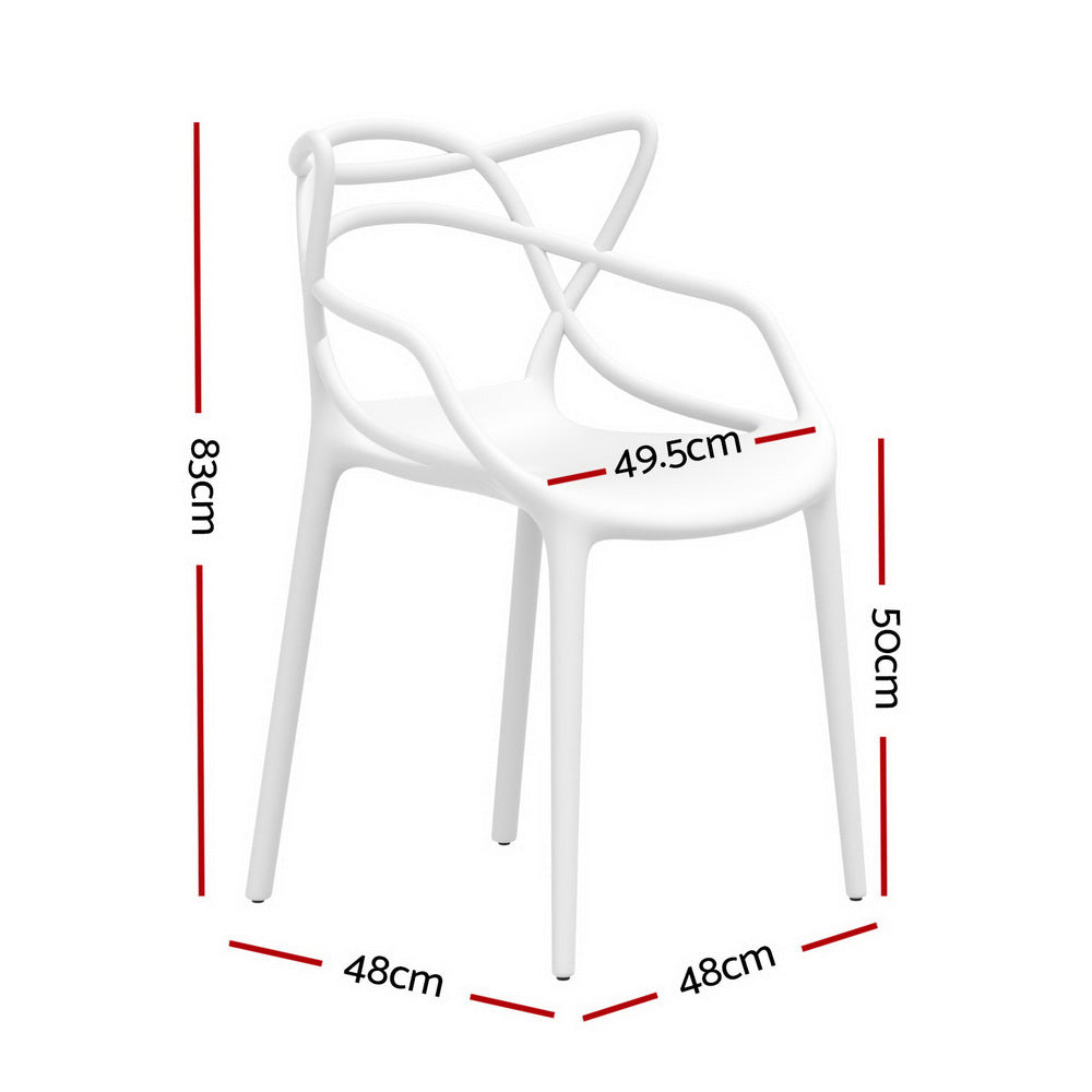 Gardeon 4PC Outdoor Dining Chairs PP Portable Stackable Chair Patio Furniture