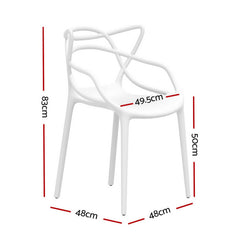 Gardeon 4PC Outdoor Dining Chairs PP Portable Stackable Chair Patio Furniture
