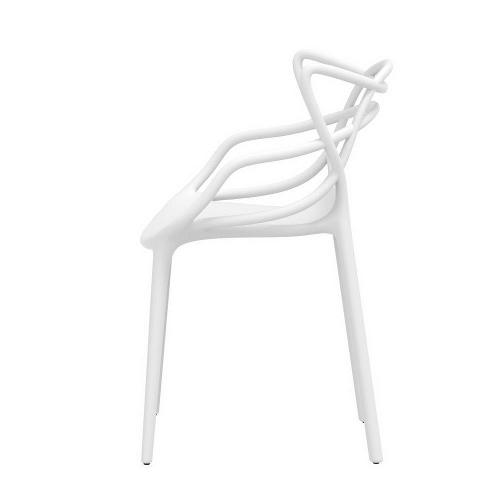Gardeon 4PC Outdoor Dining Chairs PP Portable Stackable Chair Patio Furniture