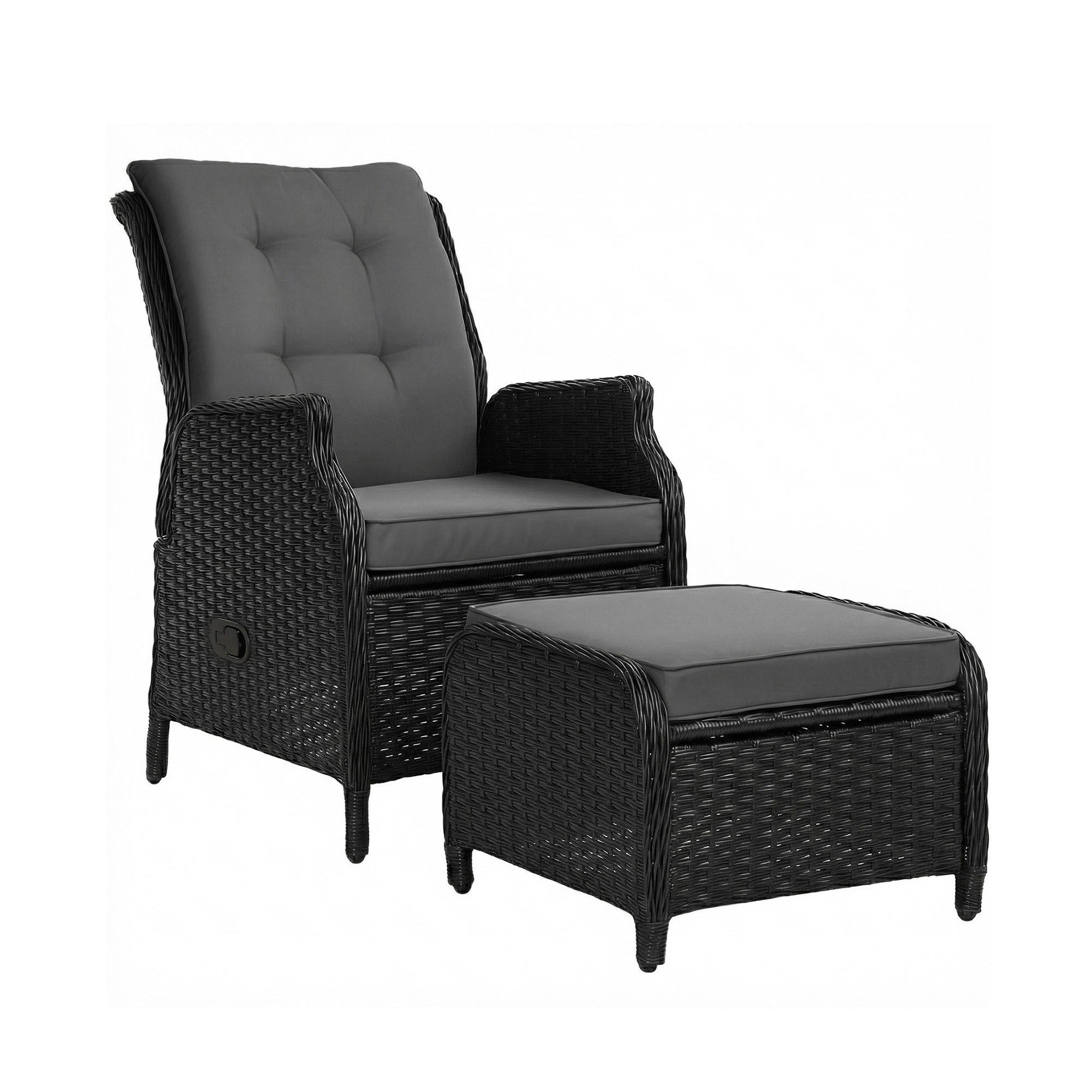 Gardeon Recliner Chair Sun lounge Wicker Lounger Outdoor Furniture Patio