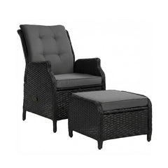 Gardeon Recliner Chair Sun lounge Wicker Lounger Outdoor Furniture Patio