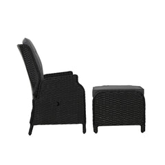 Gardeon Recliner Chair Sun lounge Wicker Lounger Outdoor Furniture Patio