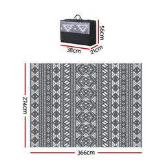 Gardeon Outdoor Rugs 274x366cm Large Carpet Reversible Free Delivery