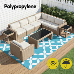 Gardeon Outdoor Rugs 274x366cm Large Carpet Reversible Free Delivery