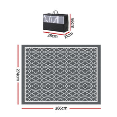 Gardeon Outdoor Rugs 274x366cm Large Carpet Reversible Free Delivery