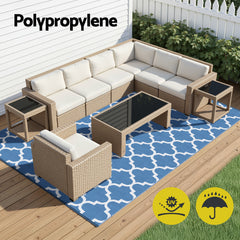 Gardeon Outdoor Rugs 274x366cm Large Carpet Reversible Free Delivery