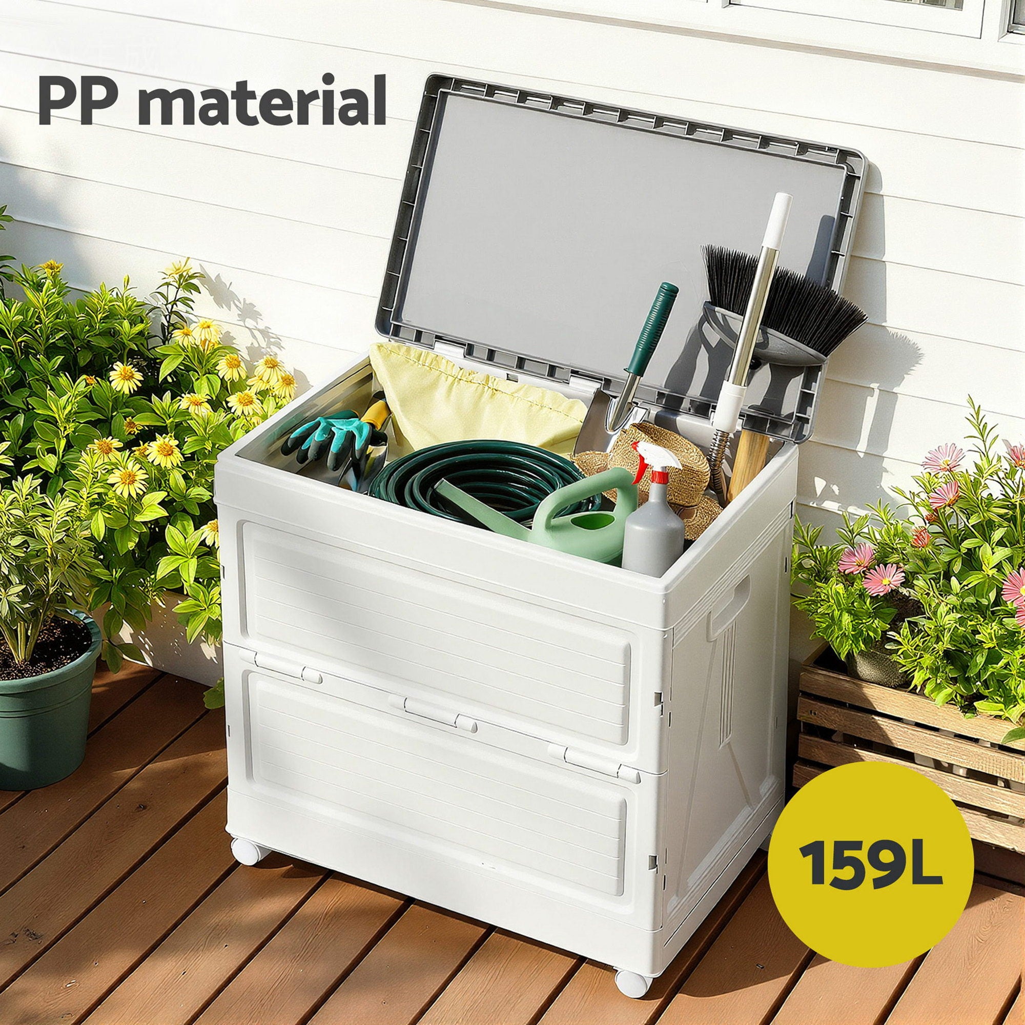 Gardeon 159L Outdoor Storage Box Stackable Cupboard Free Delivery