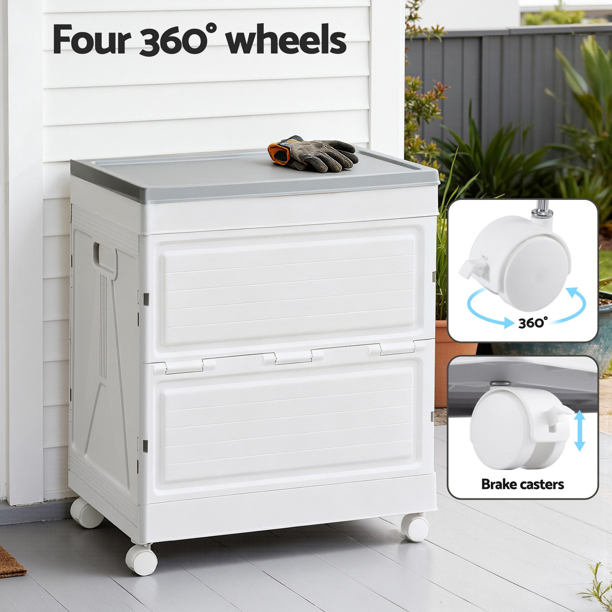 Gardeon 159L Outdoor Storage Box Stackable Cupboard Free Delivery