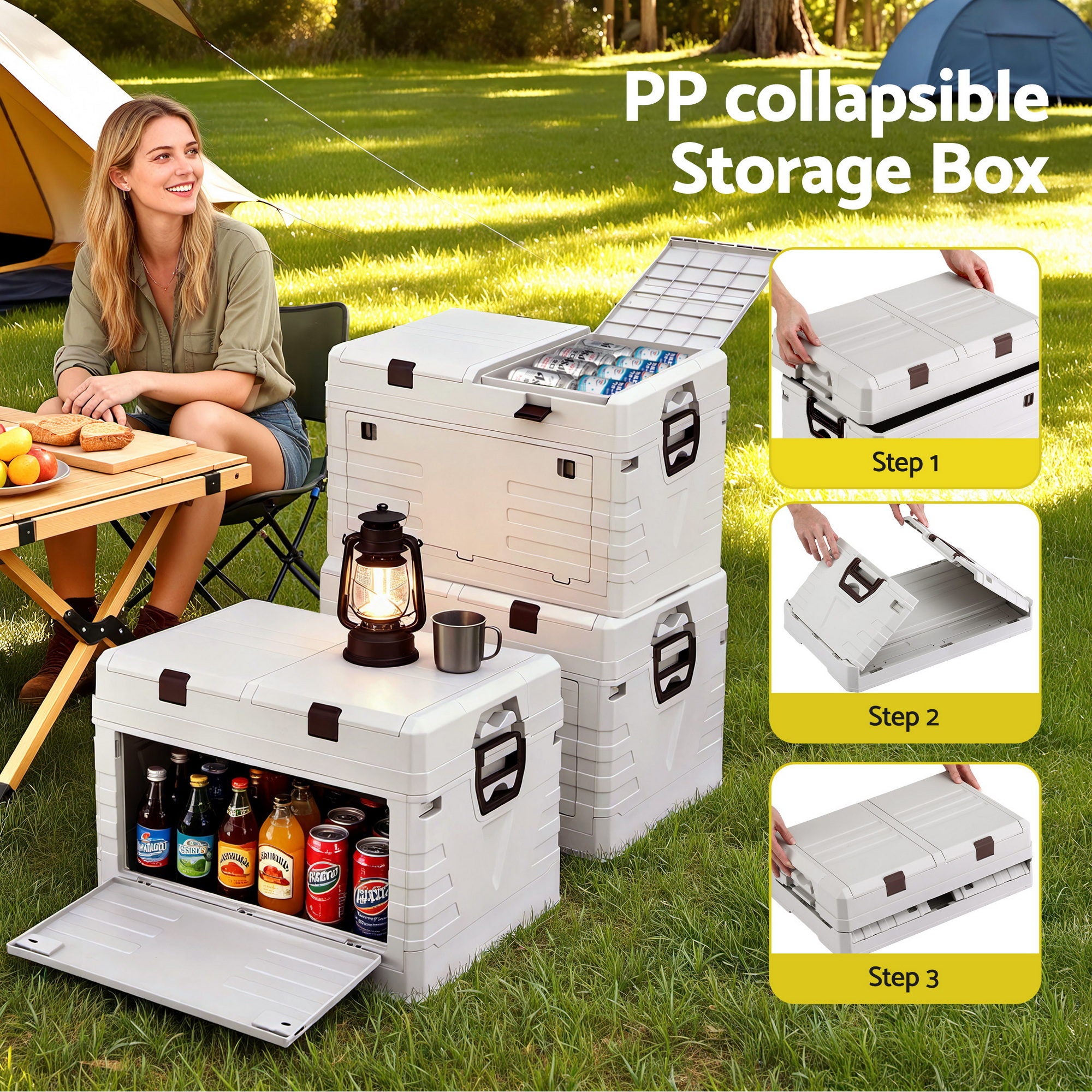 Gardeon 80L Outdoor Storage Box Foldable Camping Free Delivery